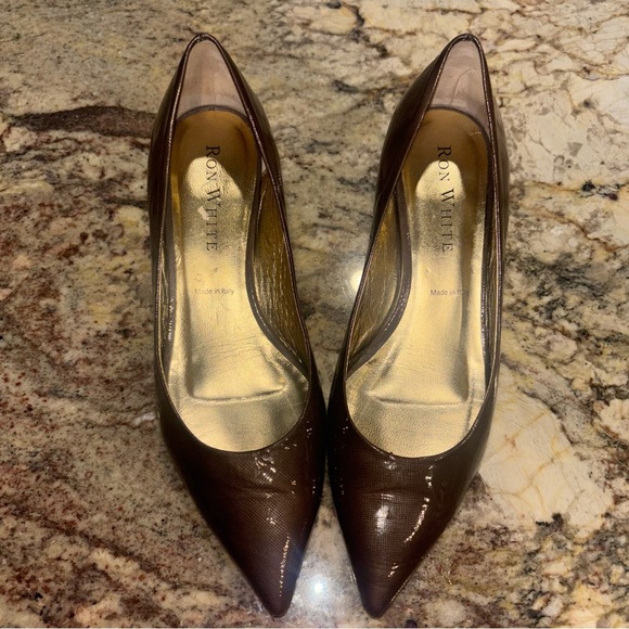 Ron White Shoes - Ron White Patent Leather Kitten Heels Sz 38
